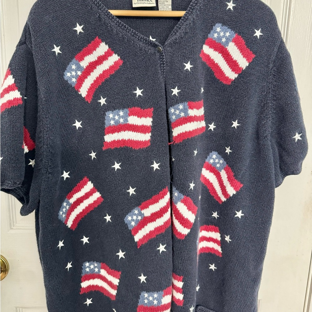 American Flag Sweater Cardigan